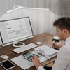 Hensam LED Desk Lamp with Clamp, Double Head Desk Light