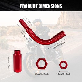 Lyxheth 90 Degree Throttle Cable Adjuster, Throttle Cable Ends, Aluminum Alloy Motorcycle Throttle Regulator, Universal Accelerator Adjuster Accessories Fit for Most Motorcycles Dirt Bikes (Red)
