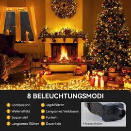 BUICXJKZ Fairy Lights Outdoor 30 m + 3 m 300 LEDs Christmas Lighting Indoor with Timer, 8 Modes IP44 Waterproof Fairy Lights for Outdoor & Indoor Christmas Tree Home Garden Christmas Wedding Party