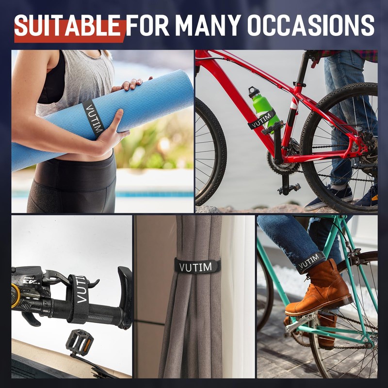 4PCS Bike Rack Strap, Bike Rack Accessory,Adjustable Wheel Securing Straps,