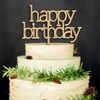 Decoración para tarta de cumpleaños para adultos, de madera rústica