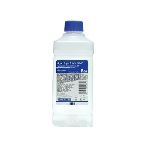 Agua Inyectable Pisa Frasco Con 1 Litro
