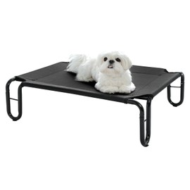 pettycare Elevated Dog Bed Cot, Raised for Large Dogs, No Screws, Stable Frame & Durable Supportive Teslin Recyclable Mesh, Breathable, Indoor &Outdoor Pet Beds, Fits up to 35 lbs, 28x22x8 ''es