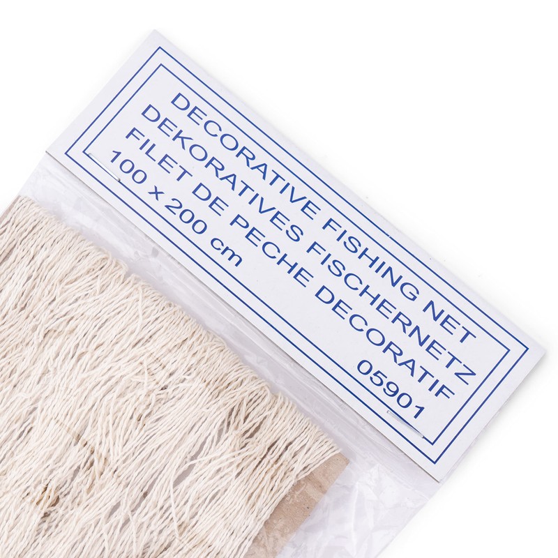 NKlaus Nautical Fishing Net 100% Cotton 100 x 200 cm