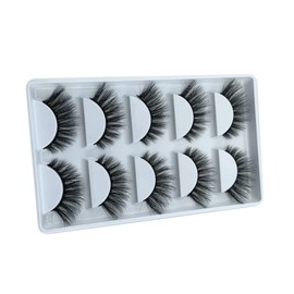 Beavorty 5pairs Handmade Natural Look False Eyelashes for Daily Makeup Reusable and Lightweight for Personal Professional Use Cosmetics for Girls