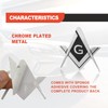 2 pcs Freemason Square and Compass Metal Decal Auto Emblem,