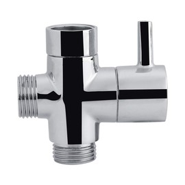 3 Way T Shape Diverter Shut Off Angle Valve Shower Bidet Sprayer Water Adapter Chrome Color Bathroom Toilet