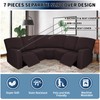 PureFit 7-Pieces Sectional Sofa Covers, Extra Large Sectional Recliner Couch
