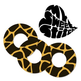 MySweetStitch | Patch for Freestyle Libre 1 & 2 Sensor with Ventilation Hole Waterproof, Round (25 Pieces) | Made in Germany | Outer Ø 65mm, Inner Ø 28mm | Savannah