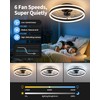 KDG 15.8" Low Profile LED Ceiling Fans with Light, Reversible