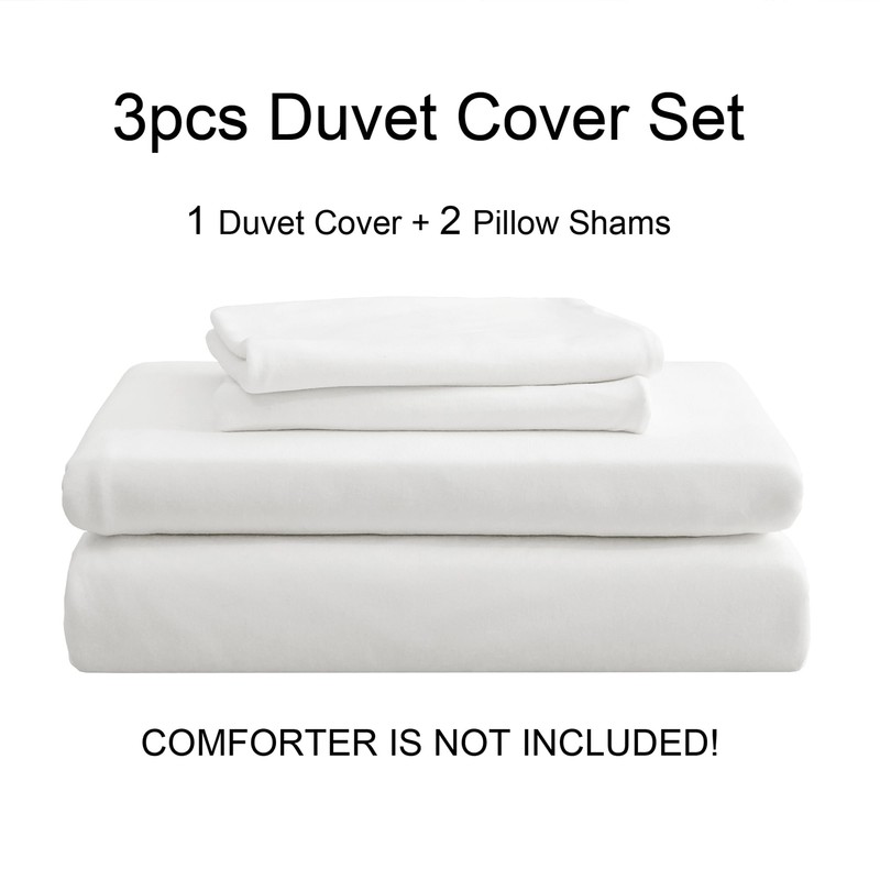 PURE ERA Jersey Knit Duvet Cover Set 100% T-Shirt Cotton