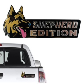 Dog Edition 3D Car Badge, Laser Cutting Metal Emblem, Cute Dogs Decals (Shepherd)
