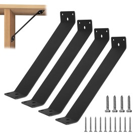 Rasugarlary Corner Brace 4 Pcs 3" Wide Inside Mount 45-Degree Angle Connector Bracket Inside Joint for Wood Post and Beam Desk Edge Box Pergola Gazebo DIY Kit