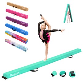 FBSPORT 8ft Balance Beam: Folding Floor Gymnastics Equipment for Kids Adults,Non Slip Rubber Base, Gymnastics Beam for Training, Practice, Physical Therapy and Professional Home Training