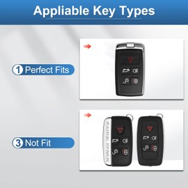 YO&YOYE for Land Rover Key Fob Cover, Soft TPU Key Case Fit for Vogue Range Discovery Rover Sport