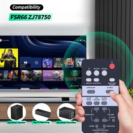 FSR66 ZJ78750 Replace Remote Control fit for Yamaha Stereo Speaker System Home Audio Front Surround YAS-103 YAS-93 ATS-1030 YAS103 YAS93 ATS1030 FSR66ZJ78750
