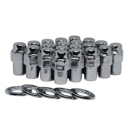 24 Cragar Standard Mag Lug Nuts 7/16"-20 with Center Washer 0.76" Shank 0.68" Diameter 1.57" Length