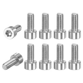 M METERXITY 10-Pack Torx Bolt Spline Screw T25 M5x12mm 0.8mm Pitch Cylindrical Head Plum Screws 304 Stainless Steel for String Trimmer Chainsaw/Light Bar Part Replacement [Silver]