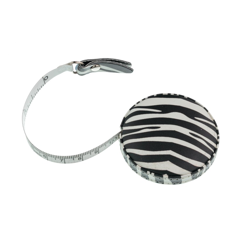 The Quilted Bear Zebra Retractable Tape Measure with Double Sided