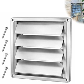 6" Metal Outdoor Dryer Vent Cover, Stainless Steel Exhaust Vent Hood