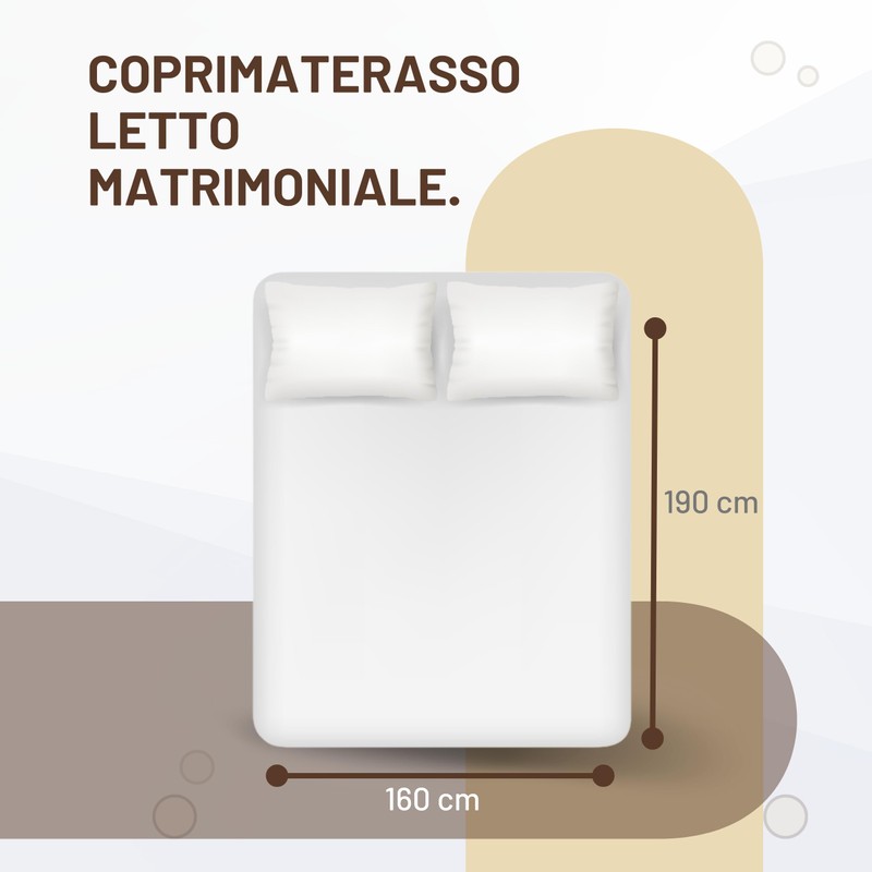 Double Waterproof Mattress Cover Double Bed Dust Mite Proof 160