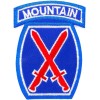 NEW US Army 10th DIVISION IRON-ON PATCH Attached MOUNTAIN TAB 3.5" x 2.5"