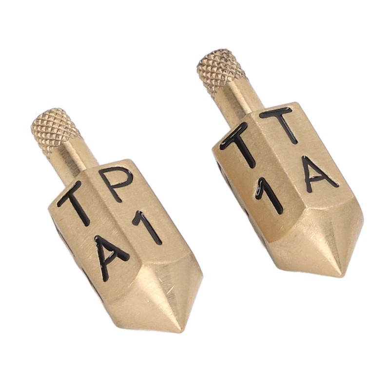 2PCS 6 Sides Rotary Dice with Shank Solid Metal Gyroscope