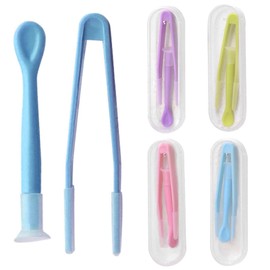 FEZTGVOFA 4 Pack Contact Lens Remover and Inserter Tool Set, Portable Contact Lens Remover Tools with Tweezers and Suction Stick, for Outgoing, Travelling(Red, Green, Blue, Purple)