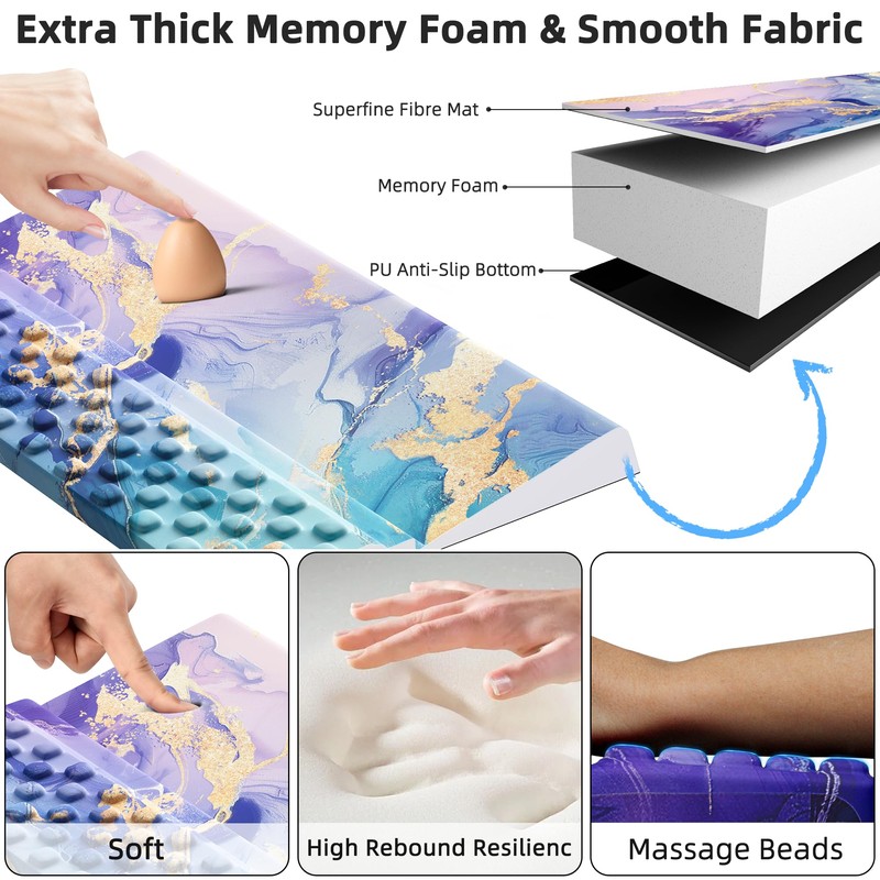 Ospelelf Computer Keyboard Stand Tilt with Wrist Rest, Comfy Ergonomic