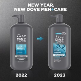 Dove Men+Care Body and Face Wash Hydrating Clean Comfort Body Wash for Men with 24-Hour Nourishing Micromoisture Technology, 30 oz