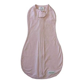 Woombie Original Baby Swaddling Blanket - Self-Soothing, Cotton Baby Swaddle with Zipper - Wearable Newborn Blanket, Princess Pink, 14-19 lbs