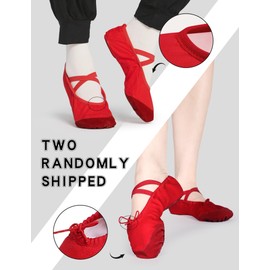Daydance Red Kids Ballet Shoes Girls Ballet Flats Dance Slippers