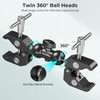 SMALLRIG Adjustable Double Clamp Mount, Dual Head 15-40mm Anti-Slip, 1.5kg