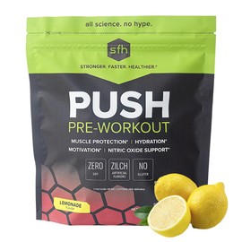 SFH SFH Push Pre-Workout Powder (Lemonade) BCAAs for Muscle Repair | Electrolytes | Non-Dairy, No Artificial Flavors, Colors, Sugar, Soy, Gluten, or GMOs (Bag)
