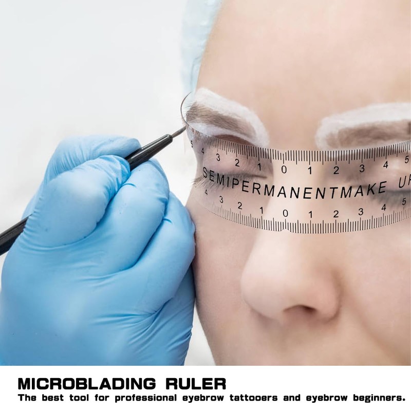 LNQ LUNIQI 1 x Eyebrow Microblading Ruler, Digital Eyebrow Ruler,