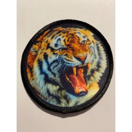 Unbranded Fierce Tiger face Sublimated Hat Patch 2.5”