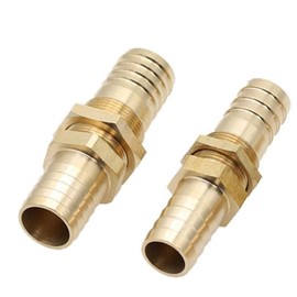 MACHSWON Brass Hose Connector 12mm Brass String Plate Pagoda Joint Pipe Air Fuel Hose Joiner Water Pipe Gas Tubing Hose Fitting 2pcs