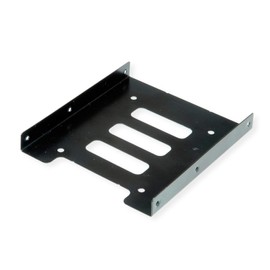 ROLINE HDD/SSD Mounting Adapter, 3.5 Inch Frame for 1 x 2.5 Inch HDD/SSD, Metal, Black