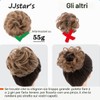 JJstar Chignon Parrucche Capelli Grandi Posticci Ricci Ondulati Capelli Naturali
