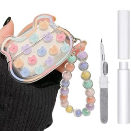 Xuyoz Compatible with Airpods 3rd Generation Case with Cleaning Kit, Cute Soft Clear Airpods 3 Case Airpod 3rd Protective Cover with Keychain Compatible with AirPods 3 Gen Charging Case 2021