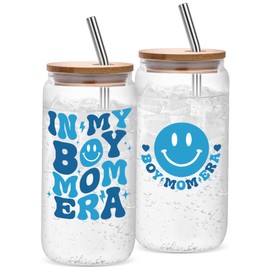 Boy Mom Gifts, Unique Gifts For a Mom of Boys, Birthday Christmas Mothers Day Gifts For Mom from Son, Pregnant New Mom, Boy Mama Gifts - 16 Oz Women Cup Can Glass