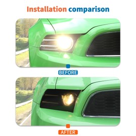 JeCar Front Headlight Cover Smoked Tint Trim Covers Fit for Ford Mustang 2010-2014