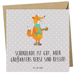 Mr. & Mrs. Panda Deluxe Karte Großvaters Kekse - Geschenk, Leckereien, Schokolade, Geburtstagskarte, Einladungskarte, Hochzeitskarte, einzigartige