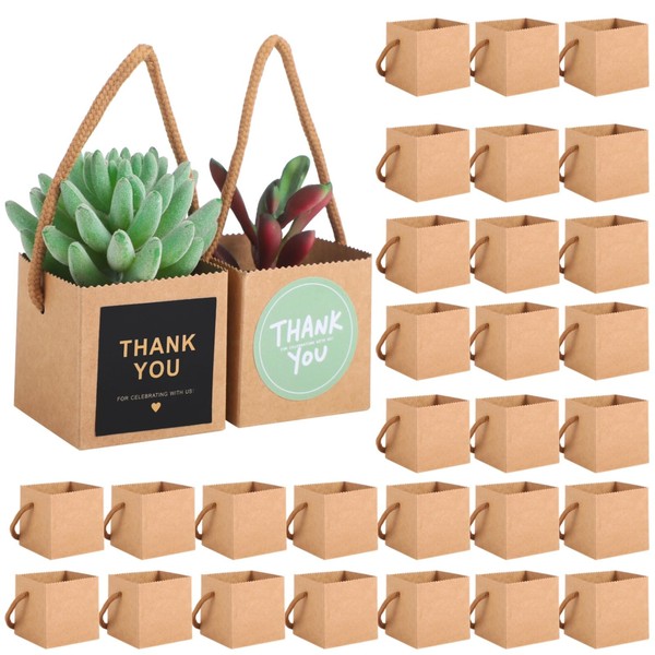 60 Pcs Succulent Wrap Bags, 2.5Inch Kraft Paper Succulent Favor