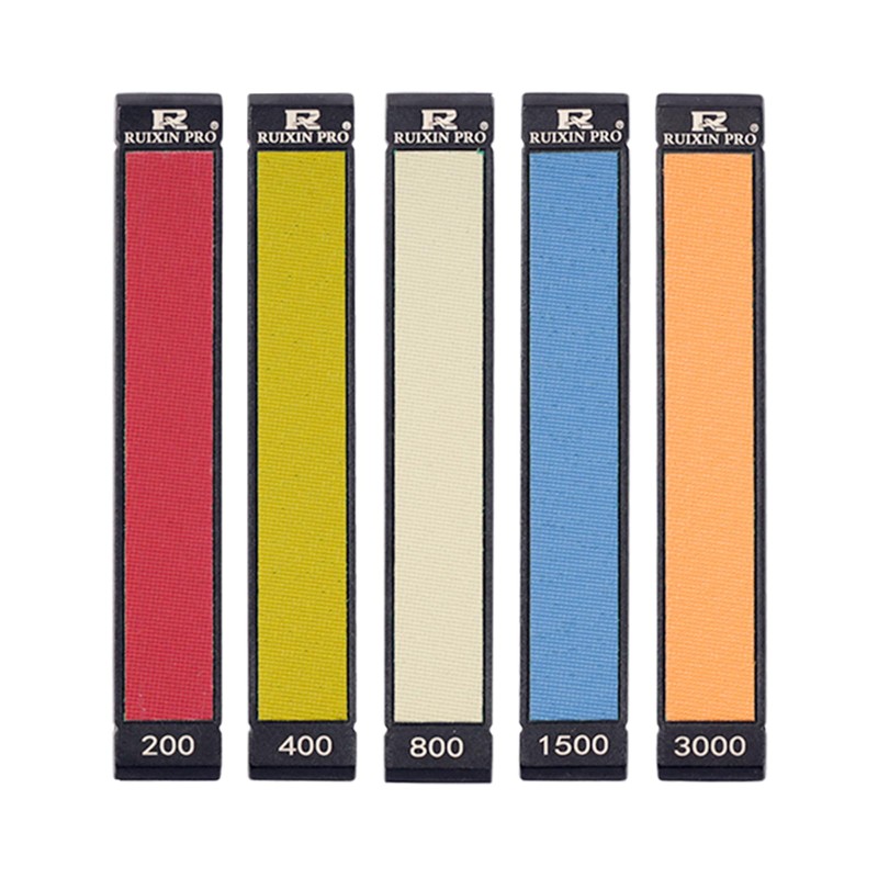 RUIXIN PRO 5PCS Diamond Sharpening Stones, #200#400#800#1500#3000 Grit for Knife