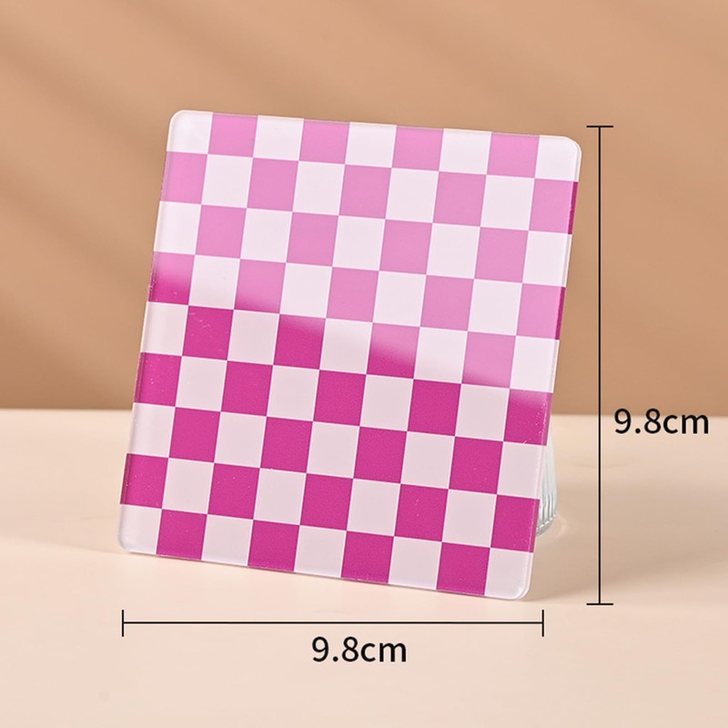 4 PCS Purple Acrylic Cup Coasters, 9.5cmx9.5cm Square Acrylic Coasters,