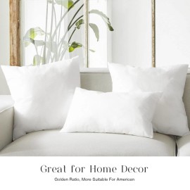 Phantoscope 18 x 18 Pillow Inserts, Set of 4 Hypoallergenic 100% Virgin Fiber