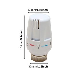 2PCS Radiator Thermostat Valve Head,Universal TRV Radiator Valves M30*1.5,Thermostatic Radiator Valve Replacement Head,Radiator Thermostat Head for Home Office Bedroom Etc