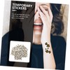 TOVINANNA 12sheets Leopard Print Temporary Stickers for Women of Foil