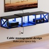 NinPeen Floating 45.7" TV Stand with LED & Power Outlets